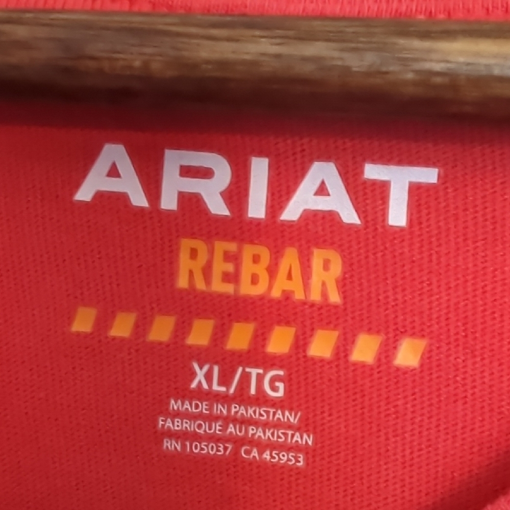 Ariat Women's Coral-Red Long Sleeve Logo Shirt! - Picture 4 of 6